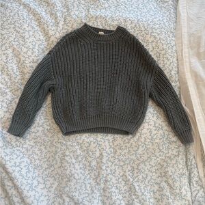 Cozy Charcoal Knit Sweater for Kids